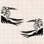 Closeup of Scania Truck Window Sticker, Griffin with Big Wings