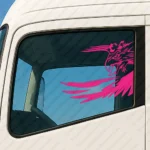 Fuchsia Scania Truck Window Sticker, Griffin with Big Wings