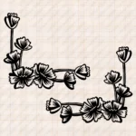 Closeup of Flowers Truck Window Sticker, Version 4