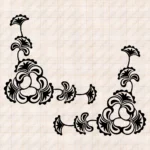 Closeup of Flowers Truck Window Sticker, Version 5