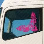 Fuchsia Flowers Truck Window Sticker, Version 6