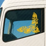 Yellow Flowers Truck Window Sticker, Version 6