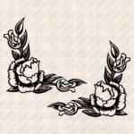 Closeup of Flowers Truck Window Sticker, Version 8