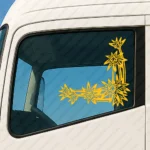 Yellow Flowers Truck Window Sticker, Version