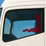 Burgundy Flowers Truck Window Sticker, Version 11