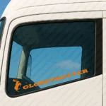 Orange Volvo Truck Window Sticker, Version 13