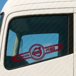 Burgundy Volvo Truck Window Sticker, FH12 with Classic Logo Inside Frame