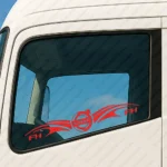 Red Volvo Truck Window Sticker, FH with Classic Logo and Graphics