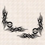 Closeup of Volvo Truck Window Sticker, Alternative Logo with Corner Dynamic Wave Graphics