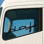 Black Daf Truck Window Sticker, Modern Text Logo