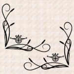 Closeup of Daf Truck Window Sticker, Classic Logo with Flourish Graphics