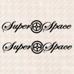 Closeup of Daf Truck Window Sticker, Super Space with Symbol