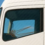 Brown Daf Truck Window Sticker, Half Classic Logo with Boomerang