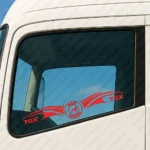 Red Man Truck Window Sticker, Power with TGX Logos and Lion
