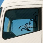Black Mercedes Truck Window Sticker, Actros with Flourish Graphics