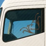 Brown Mercedes Truck Window Sticker, Actros with Flourish Graphics