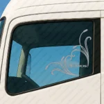 Silver Mercedes Truck Window Sticker, Actros with Flourish Graphics