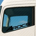 Black Mercedes Truck Window Sticker, Arocs Text Logo