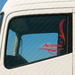 Red Mercedes Truck Window Sticker Actros with Flourish Graphics