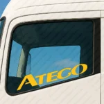 Yellow Mercedes Truck Window Sticker, Atego Bold Logo