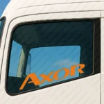 Orange Mercedes Truck Window Sticker, Axor Bold Logo