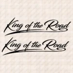 Closeup of King of the Road Truck Window Sticker