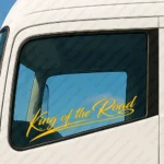 Yellow King of the Road Truck Window Sticker