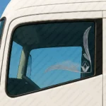 Silver Renault Truck Window Sticker, Classic Logo without Text with Flourish Graphics