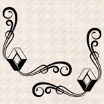 Closeup of Renault Truck Window Sticker, Classic Logo without Text with Flowing Swirl Pattern