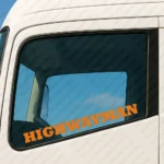 Orange Highwayman Truck Window Sticker