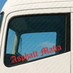 Red Asphalt Mafia Truck Window Sticker