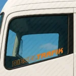 Orange Diesel Trafik Truck Window Sticker