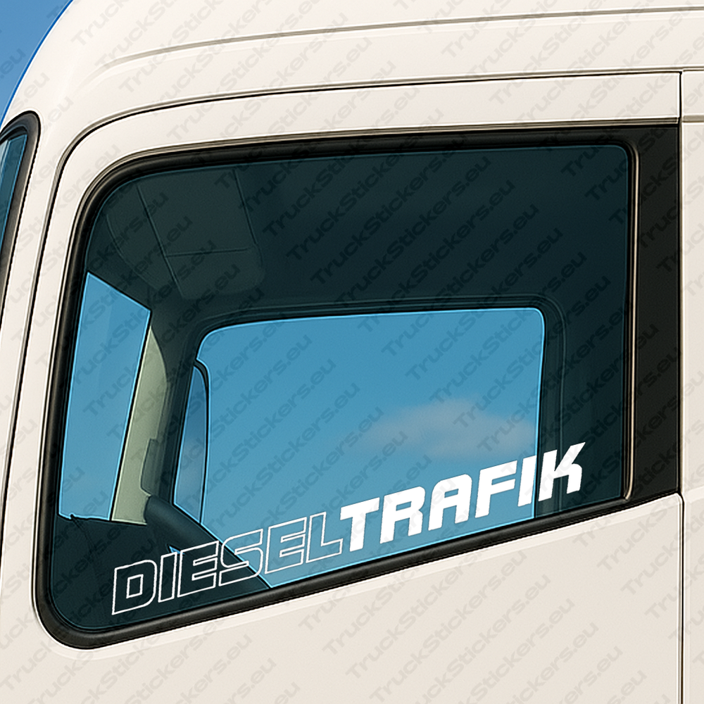 window-sticker-for-trucks-95103-white White Diesel Trafik Truck Window Sticker