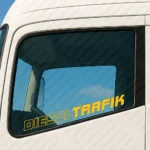 Yellow Diesel Trafik Truck Window Sticker