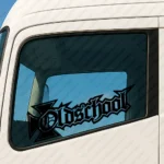 Black Oldschool Truck Window Sticker
