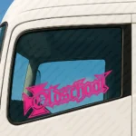 Fuchsia Oldschool Truck Window Sticker