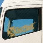Gold Oldschool Truck Window Sticker