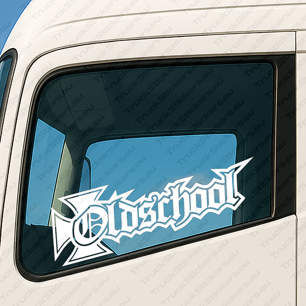 window-sticker-for-trucks-95106-white White Oldschool Truck Window Sticker
