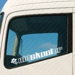 White Oldskooler Truck Window Sticker
