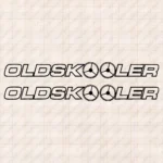 Closeup of Oldskooler Truck Window Sticker