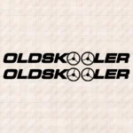 Closeup of Oldskooler Truck Window Sticker