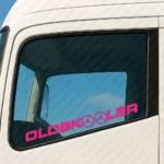 Fuchsia Oldskooler Truck Window Sticker