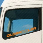 Orange Oldskooler Truck Window Sticker