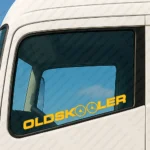 Yellow Oldskooler Truck Window Sticker