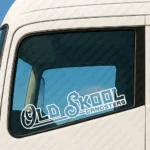 White Old Skool Gangsters Truck Window Sticker