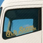 Gold Old Skool Gangsters Truck Window Sticker