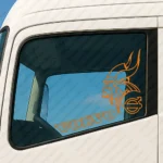 Orange Volvo Vikings Truck Window Sticker