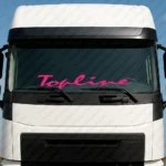 Fuchsia Scania Truck Windshield Sticker Topline Logo