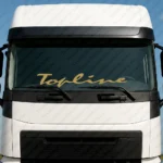 Gold Scania Truck Windshield Sticker Topline Logo