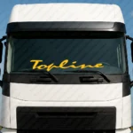 Yellow Scania Truck Windshield Sticker Topline Logo